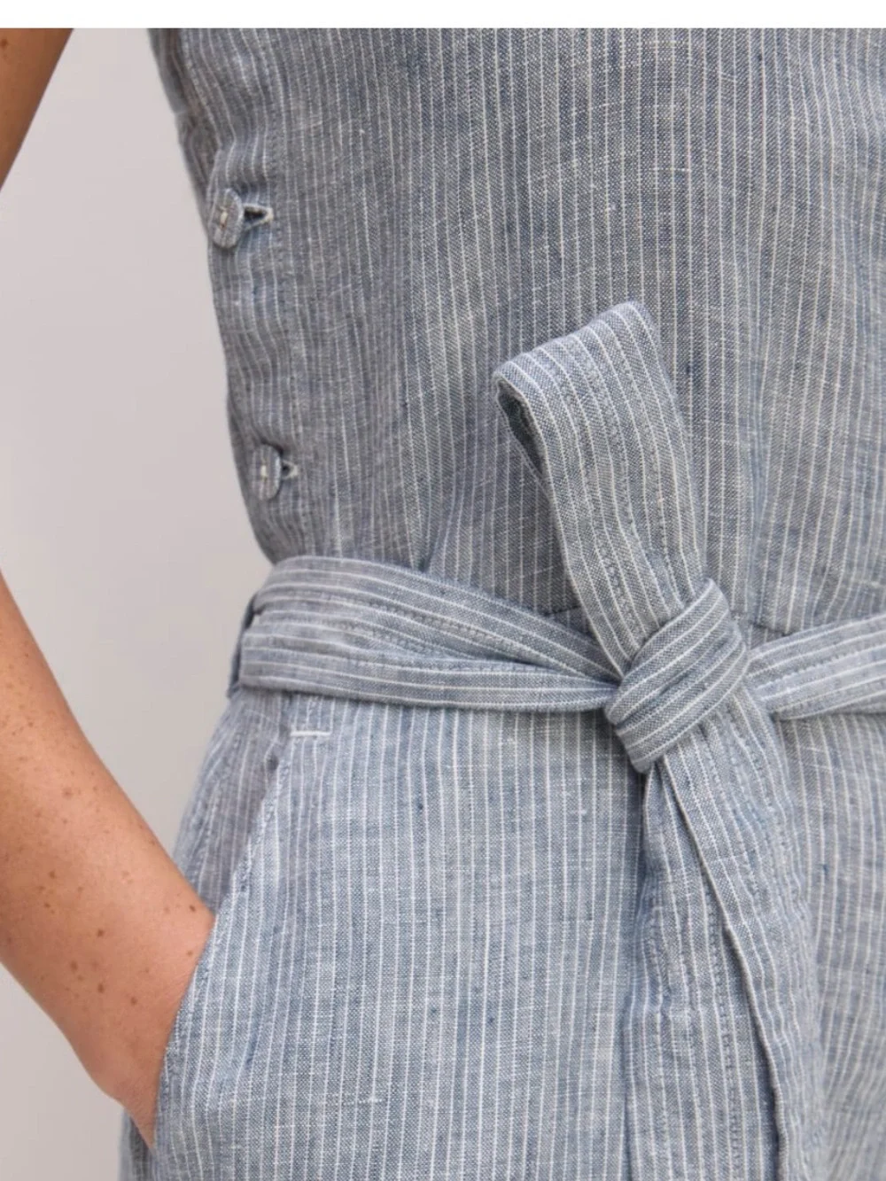 Everlane The Linen Side Button jumpsuit